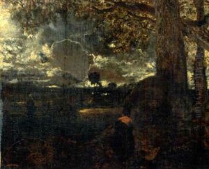 Effet De Nuages A Contre-jour by Theodore Rousseau