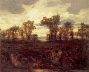 A Landscape At Dusk by Theodore Rousseau