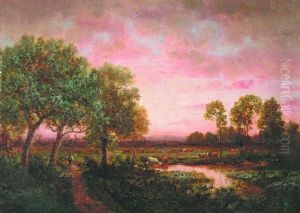 Tranquil Sunset by Theodore Rousseau