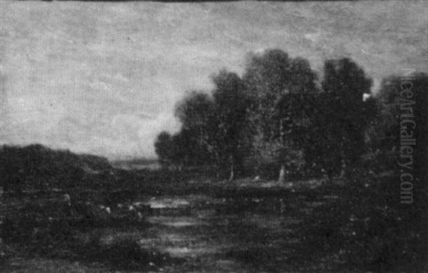 Wooded Landscape With Figures - view 1