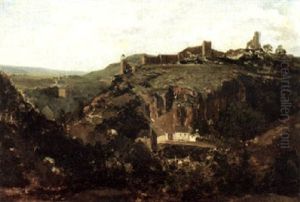 Le Vieux Chateau De Bressuire by Theodore Rousseau