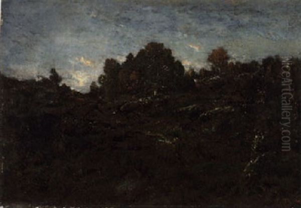 Sentier Du Jean-de-paris, Crepuscule (platiere En Foret De Fontainebleau) - view 1