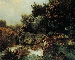 A Stream In The Auvergne by Theodore Rousseau