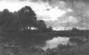 La Mare Au Crepuscule by Theodore Rousseau