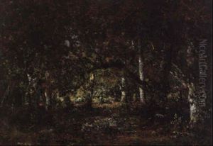 Interieur De Foret: Coup De Soleil by Theodore Rousseau
