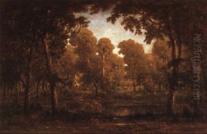 L'abreuvoir by Theodore Rousseau