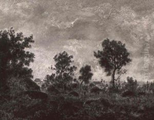 Paysage, Environs De Fontainebleau by Theodore Rousseau