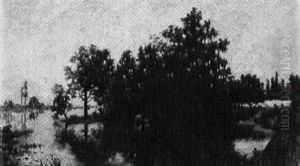 Bord De L'oise by Theodore Rousseau