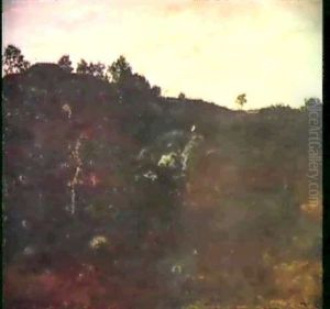 "sentier Descendant D'un Monticule" (foret De Fon- Tainebleau) by Theodore Rousseau