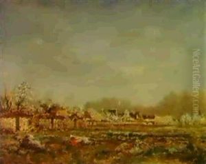 Village De Barbizon by Theodore Rousseau