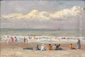 Baigneurs Sur La Plage