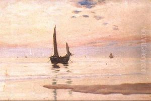 Bateau Amarre Pres Dela Plage