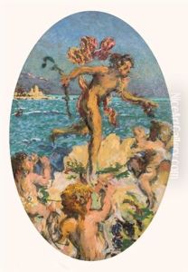 Nu Et Angelots by Ker Xavier Roussel