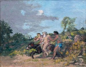 Bacchus Chevauchant Un Ane Dans Un Paysage by Ker Xavier Roussel