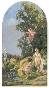 L"enlevement Des Filles De Leucippe Et L'amour Et Le Guet (2 Works) by Ker Xavier Roussel