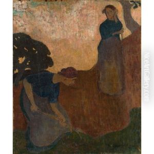 Bretonnes (after Paul Gaugin)(+ Femme Dans Un Paysage, Verso) by Ker Xavier Roussel