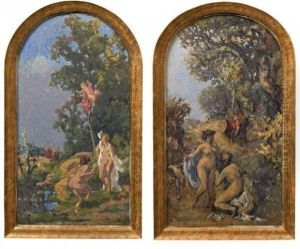 L'enlevement Des Filles De Leucippe, L'amour by Ker Xavier Roussel