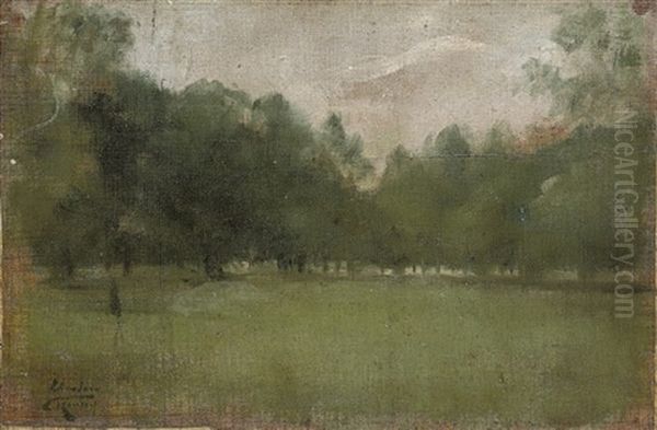 A Clearing In The Woods (+ Elegant Figures In A Clearing; Pair) - view 1