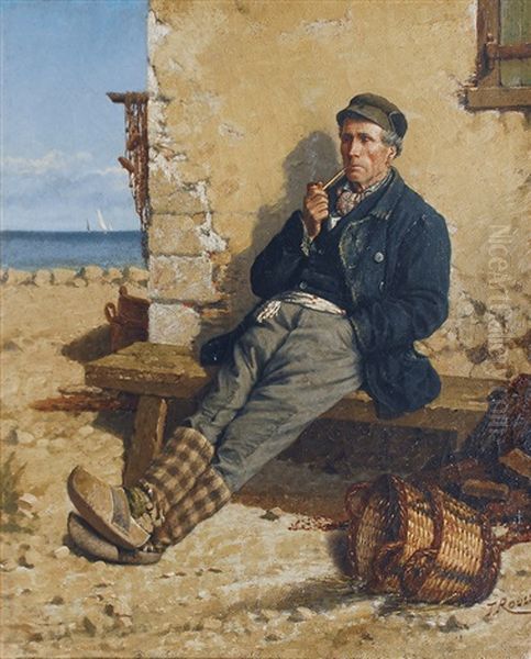 Fisherman Smoking A Pipe - view 1