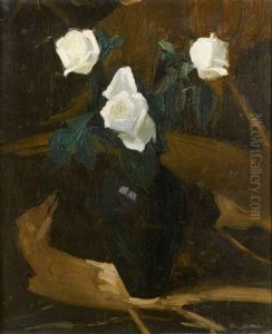 Nature Morte Aux Roses Blanches by Sonia Routchina Vitri