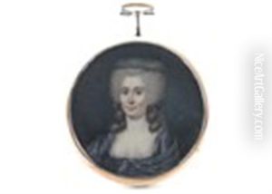Portrait Miniature Of La Comtesse De Bloud Nee Comtesse De Launay by Pierre Rouvier