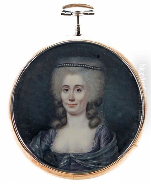 Portrait Miniature Of La Comtesse De Bloud Nee Comtesse De Launay - view 1