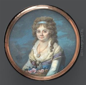 Portrait De Femme, Assise De Trois-quarts Vers La Gauche, Presque De Face, En Robe De Voile Blanc by Pierre Rouvier