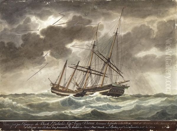Segelschiff Eulalie Im Sturm Auf Hoher See - view 1