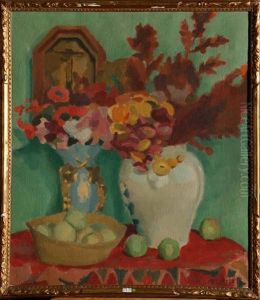 Vase De Fleurs by Henri Le Roux