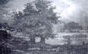Paysage De Barbizon by Paul Louis Joseph Roux