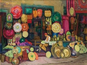Scene De Souk by Tony Georges Roux