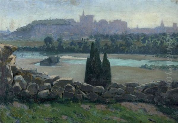 Vue D'avignon Prise De Villeneuve-les-avignon, Probablement Depuis L'atelier De L'artiste - view 1