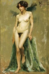 Standing Female Nude by Antonin Marius Auguste Roux-Renard