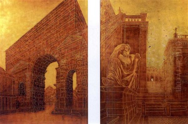 Temple Et Jupiter (on 2 Panels) - view 1