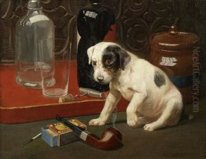 His Master's Pipe by George Derville Rowlandson