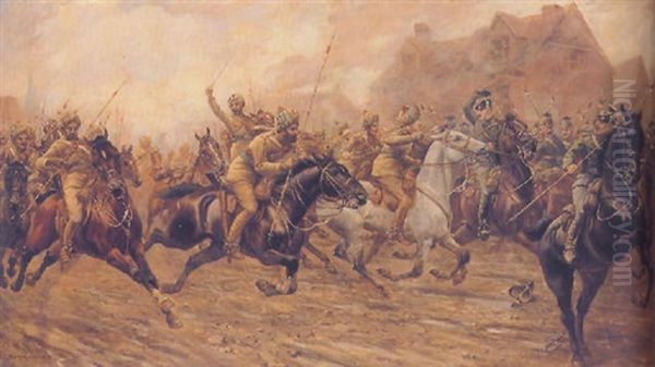 The Charge Of The Bengal Lancers At Neuve Chapelle, September 1914 - view 1