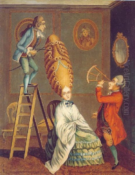 A Hairdresser, A Caricature - view 1