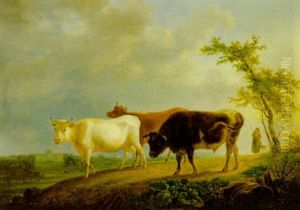 Kuche Auf Der Weide, Im Hintergrund Das Schlos Larckeaw Kuche Auf Der Weide, Im Hintergrund Das Schlos Larckeaw