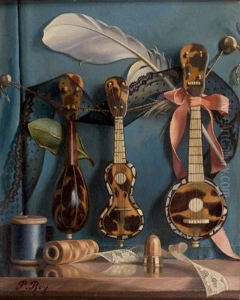 Composition Aux Mandolines Et Necessaire De Couture - view 1