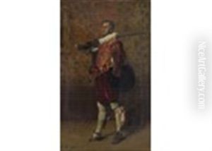 A Musketeer In An Interior by Ferdinand Victor Leon Roybet