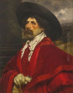 A Seated Cavalier by Ferdinand Victor Leon Roybet