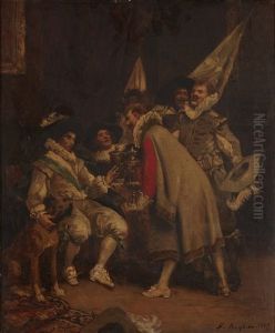 Present A La Compagnie De Mousquetaires by Ferdinand Victor Leon Roybet