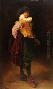 Portrait De Gentilhomme Du Xviie by Ferdinand Victor Leon Roybet