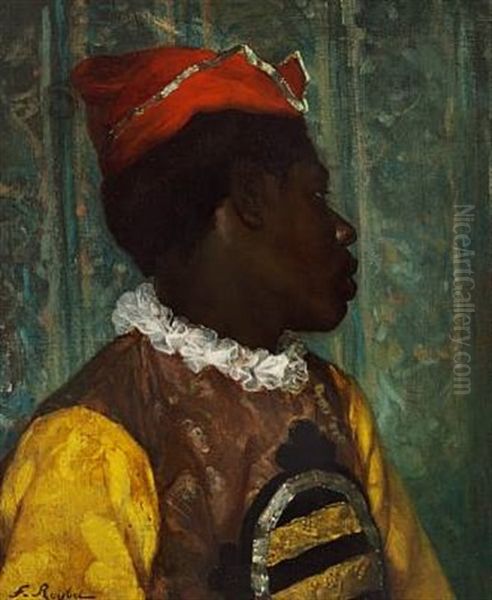A Young Blackamoor In A Colorful Costume - view 1