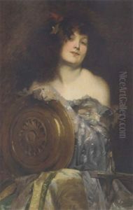 Portrait Of Juana Romani As Salome by Ferdinand Victor Leon Roybet