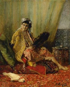 L'odalisque Au Peroquet by Ferdinand Victor Leon Roybet
