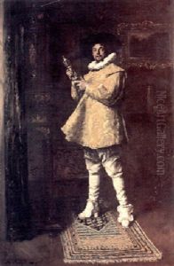 Caught Snooping by Ferdinand Victor Leon Roybet