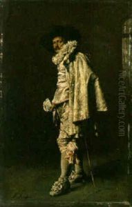 A Standing Cavalier by Ferdinand Victor Leon Roybet