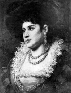 Portrait De Femme En Toilette De La Renaissance by Ferdinand Victor Leon Roybet