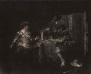 Three Cavaliers Playing Cards